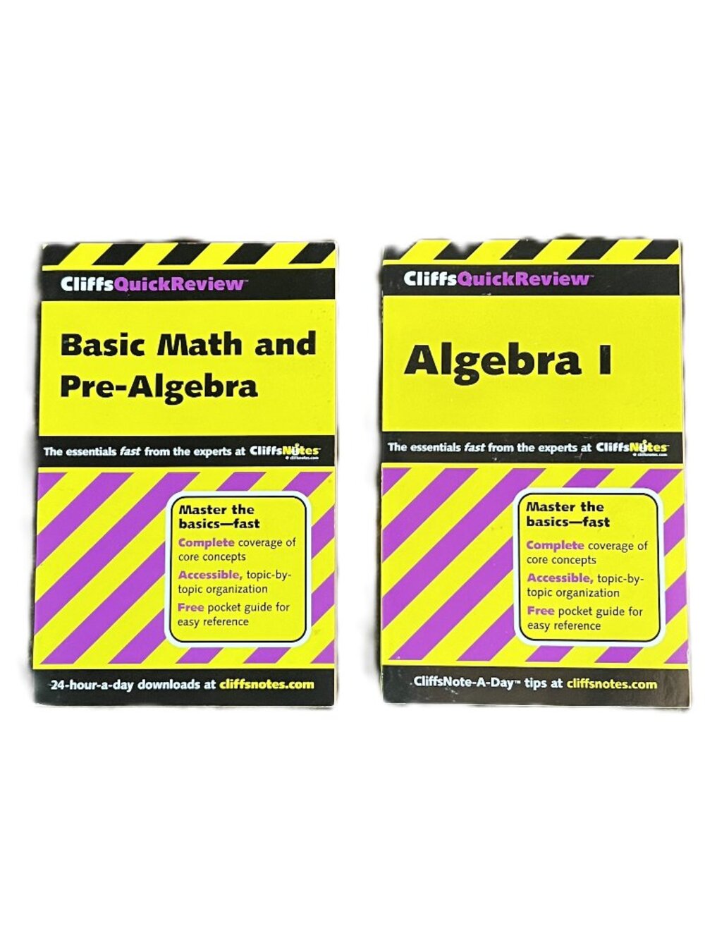 Cliffs Quick Review Basic Math and Pre-Algebra and Algebra 1 Two-Book Bundle